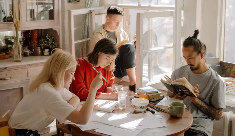 group of students living together